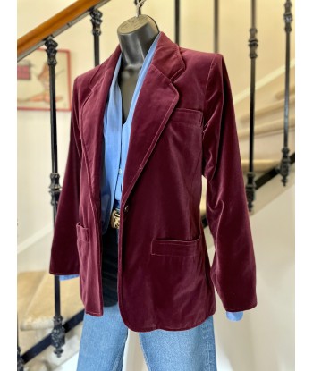 Veste/Blazer en velours bordeaux une grave pollution 