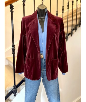 Veste/Blazer en velours bordeaux une grave pollution 