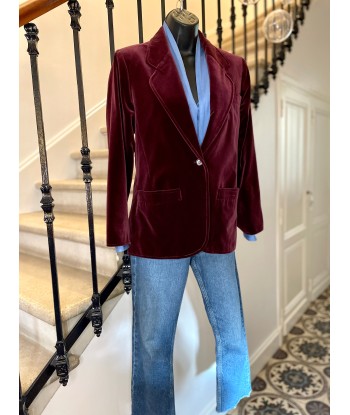 Veste/Blazer en velours bordeaux une grave pollution 