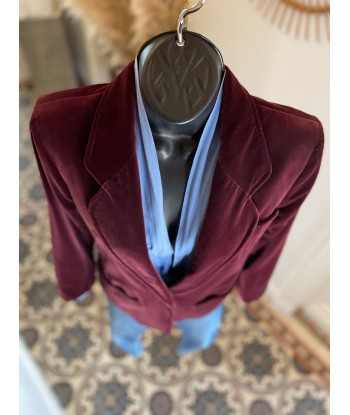 Veste/Blazer en velours bordeaux une grave pollution 