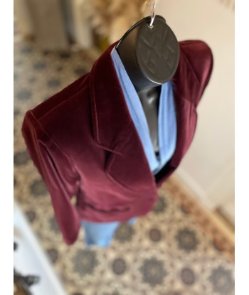 Veste/Blazer en velours bordeaux une grave pollution 