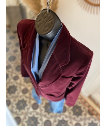 Veste/Blazer en velours bordeaux une grave pollution 