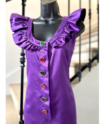 Robe💜à volant et coeurs les muscles