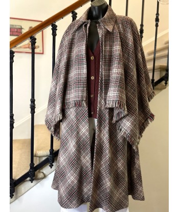 Manteau cape tartan shop