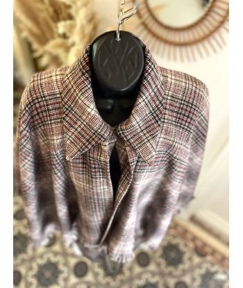 Manteau cape tartan shop