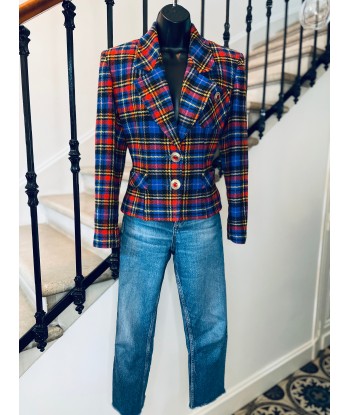 Veste/Blazer tartan bleu outlet