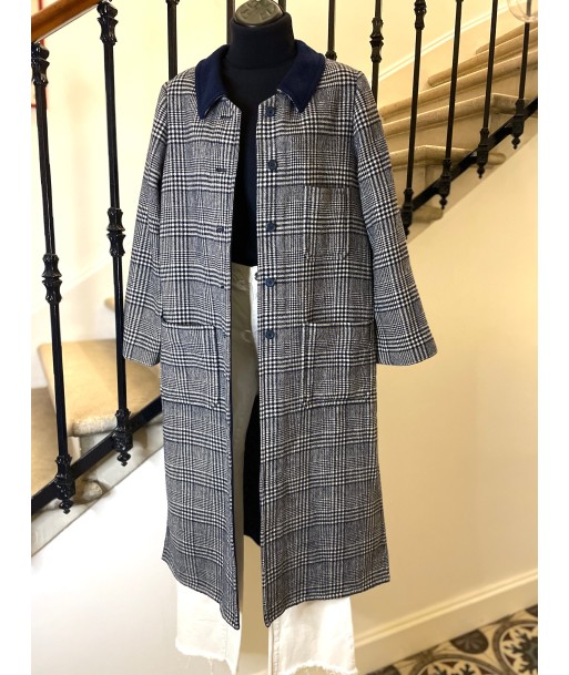 Manteau tartan 💙🤍💙 prix