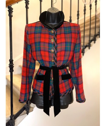 Veste tartan et velours Amélioration de cerveau avec