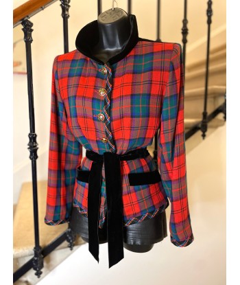 Veste tartan et velours Amélioration de cerveau avec