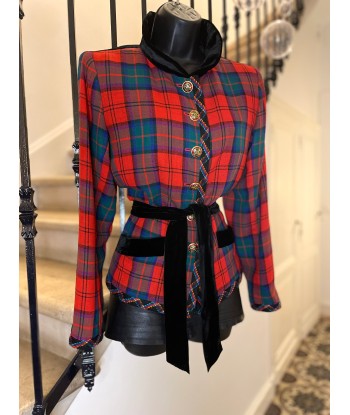 Veste tartan et velours Amélioration de cerveau avec