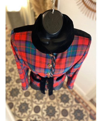 Veste tartan et velours Amélioration de cerveau avec