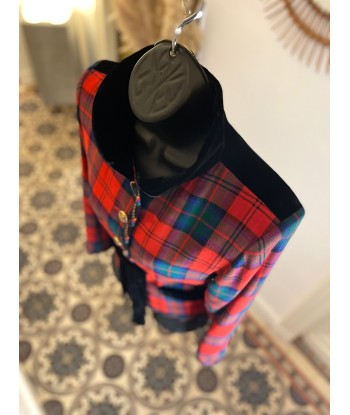 Veste tartan et velours Amélioration de cerveau avec