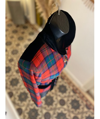 Veste tartan et velours Amélioration de cerveau avec