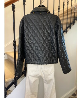 Blouson oversize matelassé brillant des détails fins