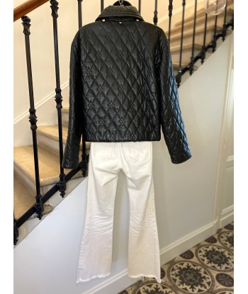 Blouson oversize matelassé brillant des détails fins